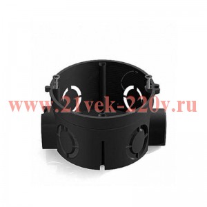 Коробка установочная D68х62мм для скрытого монтажа в кирпичных стенах (с саморезами) черн. CHINT 881