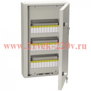 Щит металлический ИЭК TITAN 3 ЩРн-24з-0 24(2х12) модуля навесной 410х330х120 У2 IP54 серый MKM11-N-24-54-Z