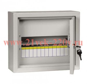 Щит металлический ИЭК TITAN 3 ЩРн-9з-1 9 модулей навесной 265х310х120 УХЛ3 IP31 серый MKM14-N-09-31-Z