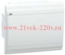 Бокс ЩРВ-П-9 модулей встраиваемый пластик IP41 PRIME белая дверь ИЭК