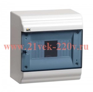 Бокс ИЭК PRIME ЩРН-П-6 модулей навесной пластик IP41 прозрачная дверь MKP82-N-06-41-20