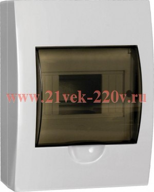 Щит накладной Generica (ИЭК) ЩРН-П-6 6м прозрачная дверь IP41 белый MKP12-N-06-41-G