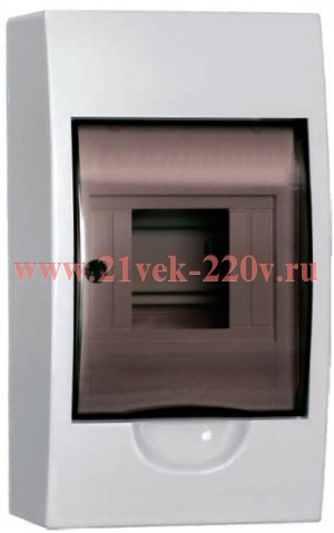 Щит навесной пластиковый ИЭК ЩРН-П-4 4 модуля с прозрачной дверкой IP41 (электрический шкаф) MKP12-N-04-40-20