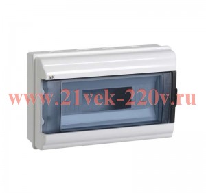 Щит влагозащищенный ИЭК КМПн-12 12 модулей навесной пластиковый IP55 прозрачная дверка MKP72-N3-12-55