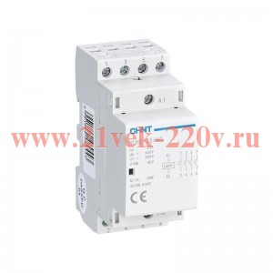 Контактор модульный NCH8-25/40 25А 4НО AC 220/230В 50Гц (R) CHINT 256089