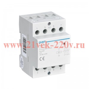 Контактор модульный NCH8-63/40 63А 4НО AC 220/230В 50Гц (R) CHINT 256101