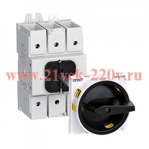 Выкл.-разъед. NF2-100/3DOBR выносная черная рукоятка с замком упр. для установ. на дверь (R)