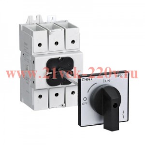 Выкл.-разъед. NF2-100/3DOB выносная черная прямая рукоятка упр. для установ. на дверь (R)