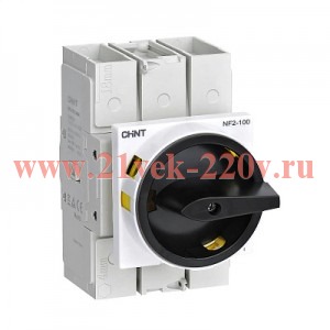 Выкл.-разъед. NF2-80/3HBR дверного монтажа, черная ручка с замком (R)