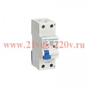 Выключатель автоматический модульный 2п (1P+N) C 40А 6кА NB2-80ZT (R) CHINT 448256