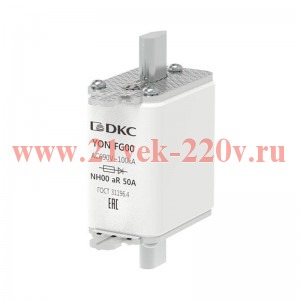 Предохранитель YON ножевого типа FG00 50А 690В хар-ка aR DKC 1FG00-0050-690V-AR