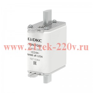 Предохранитель YON ножевого типа FG00 125А 690В хар-ка aR DKC 1FG00-0125-690V-AR
