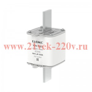 Предохранитель YON ножевого типа FG3 630А 400В хар-ка aR DKC 1FG03-0630-400V-AR
