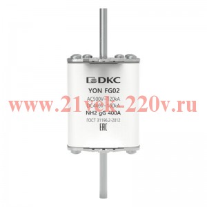 Предохранитель YON ножевого типа FG2 с одинарной индикацией 400А DKC 1FG02-0400