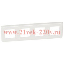 Рамка Legrand Mosaic 4х2 модуля горизонтальня белая