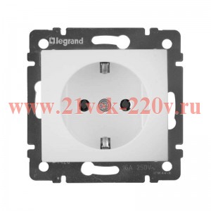 Розетка Legrand Valena с заземлением белая