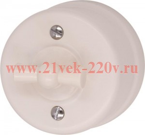 Выключатель 1-клавишный Лизетта, пластик Песочное золото Bironi B1-200-24