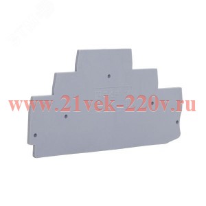 EKF Заглушка для пружинной трехуровневой 2.5 Push-in серая