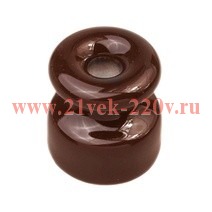 Изолятор ОП керамика корич. (уп.50шт) Bironi R1-551-02-50
