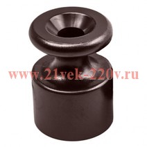 Изолятор Ришелье пластиковый коричневый [упак. 10шт] Bironi R1-551-22-10