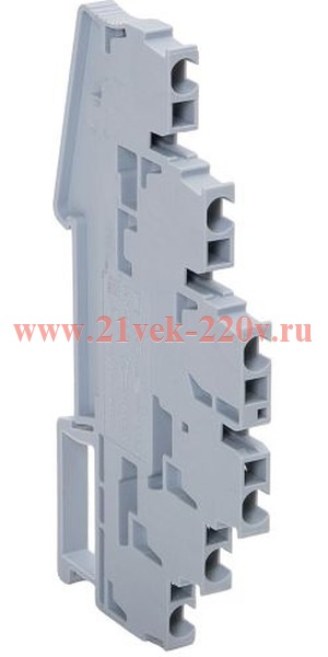 Клемма пружинная трехуровневая ST 2.5кв.мм 6 выводов сер. EKF plc-st-2.5-6-3