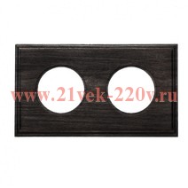 Рамка 2-м СП Шедель ретро дерево бук угольн.-черн. Bironi BF4-620-119
