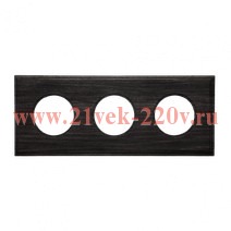 Рамка 3-м СП Шедель ретро дерево бук угольно-черн. Bironi BF4-630-119