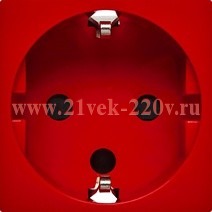 Розетка Daccord Metra45 2К+З со шторками и блокировкой автозажим 2М, красная (аналог 077214 Mosaic)