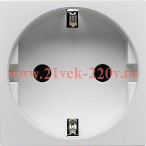 Розетка Daccord Metra45 2К+З без шторок винтовой зажим 2М, белая (аналог 077210 Mosaic)