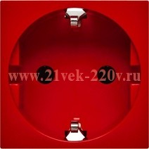 Розетка Daccord Metra45 2К+З без шторок автозажим 2М, красная