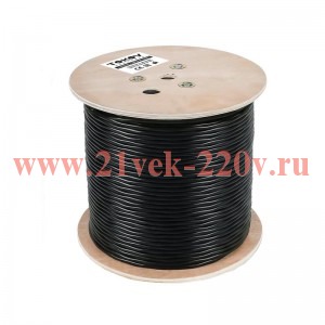Кабель витая пара U/UTP 4х2х24AWG(0.48мм) + трос кат.5E PE outdoor Fluke tested 305м (м) TOKOV ELECT