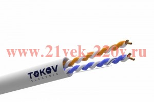 Кабель витая пара U/UTP 2х2х24AWG кат.5E PVC TOKOV ELECTRIC TKE-C06-U22-5E-305-PVC