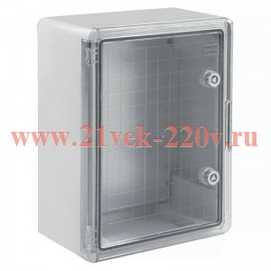 Корпус ударопрочный ЩМПп 400х300х170 IK10 IP65 прозр. дверь АБС пластик PRIZMA TOKOV ELECTRIC TKE-PZ