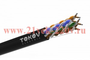 Кабель витая пара U/UTP 4х2х24 AWG кат.5E ССA PE TOKOV Light (м) TOKOV Eletrcic TKL-C06-U42CCA-5E-30