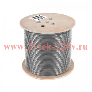 Кабель витая пара SF/UTP 4х2х24AWG(0.52мм) кат.5E нг(А)-HF (LSZH) indoor Fluke tested 305м (м) PRO T