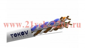 Кабель витая пара U/UTP 4х2х23AWG (0.57мм) кат.6 PVC Fluke tested (м) PRO TOKOV ELECTRIC TKP-C06-U42