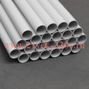 Труба гладкая ПВХ жесткая легкая d32мм сер. (дл.2м) TOKOV ELECTRIC TKE-THG-PVC-32-2-C06