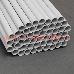 Труба гладкая ПВХ жесткая легкая d20мм сер. (дл.3м) TOKOV ELECTRIC TKE-THG-PVC-20-3-C06