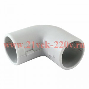 Угол соединительный 90град. для труб d25 сер. TOKOV ELECTRIC TKE-YSDT-25-C06
