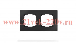 Рамка 2-м Pixel IP44 карбон TOKOV ELECTRIC TKE-PX-RM2-C14-IP44