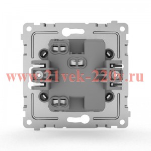 Переключатель проходной 1-кл. СП Pixel 10А IP20 механизм алюм. TOKOV ELECTRIC TKE-PX-P1-C03