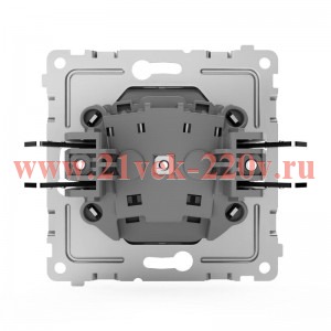 Розетка 1-м СП Pixel 16А IP20 без заземл. механизм алюм. TOKOV ELECTRIC TKE-PX-R1-C03