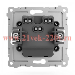 Переключатель проходной 2-кл. СП Pixel 10А IP20 механизм карбон TOKOV ELECTRIC TKE-PX-P2-C14