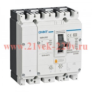 Авт. выкл. NM8N-125C TM 4P 125А 36кА с рег. термомаг. расцепителем (R)