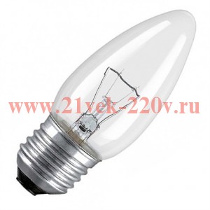 Лампа накаливания свеча Foton 40W 230V E27 390lm прозрачная (ДС230-40-3) d36x97mm 4810053020824