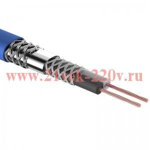 Кабель микрофонный 2 х 0,25мм?, 1 экран, d 6,8мм., синий, 100 м. REXANT