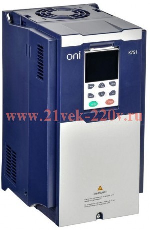 Преобразователь частоты K751 380В 3Ф 15-18кВт 32-37А ONI K751-33-1518TM