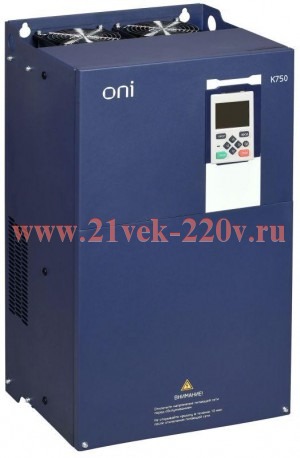 Преобразователь частоты K750 380В 3Ф 90-110кВт 176-210А со встроен. тормозом и дросселем постоянного