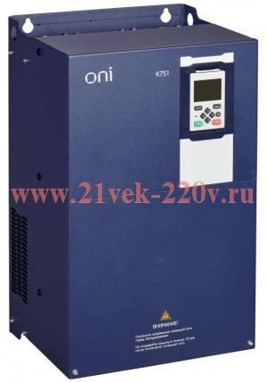 Преобразователь частоты K751 380В 3Ф 18-22кВт 37-45А со встроен. тормозом и дросселем постоянного то