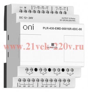 Модуль расширения входов выходов 16 RO 24В DC ПЛК 430 ONI PLR-430-EMD-00016R-0DC-00